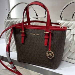 Michael Kors XS Convertible Top Zip Tote Flame